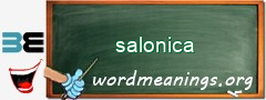 WordMeaning blackboard for salonica